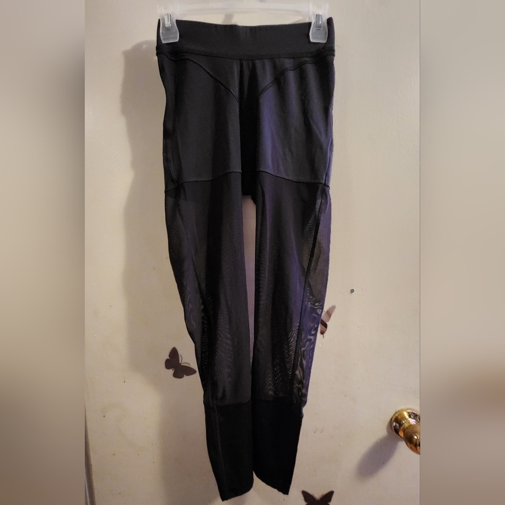Reebok X Cardi B Mesh High Rise Leggings Black Women Small NWOT - Picture 4 of 7